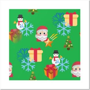 christmas emoji Posters and Art